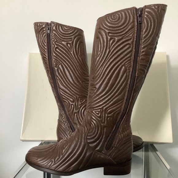 MERE Shoes - MERE Women's Brown Leather Boots, Size: 8M, Made in Brazil